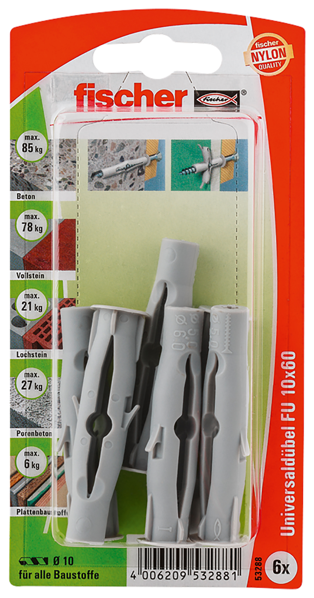 fischer Universaldübel FU 10 x 60