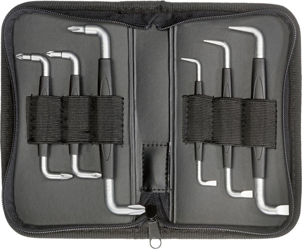 Fortis Winkelschraubendreher-Set 6-teilig Schlitz/PH/PZ