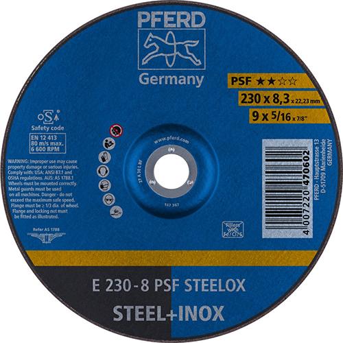 Pferd Schruppscheibe gekröpft PSFSTEELOX 230x8mm