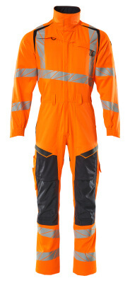 MASCOT ACCELERATE SAFE Overall mit Knietaschen und Stretch-Einsätzen hi-vis orange/schwarzblau