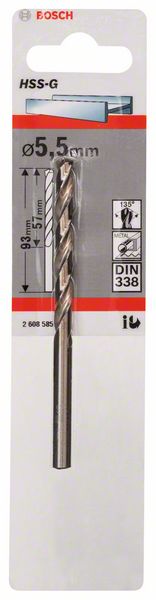 Bosch Metallbohrer HSS-G 5,5mm