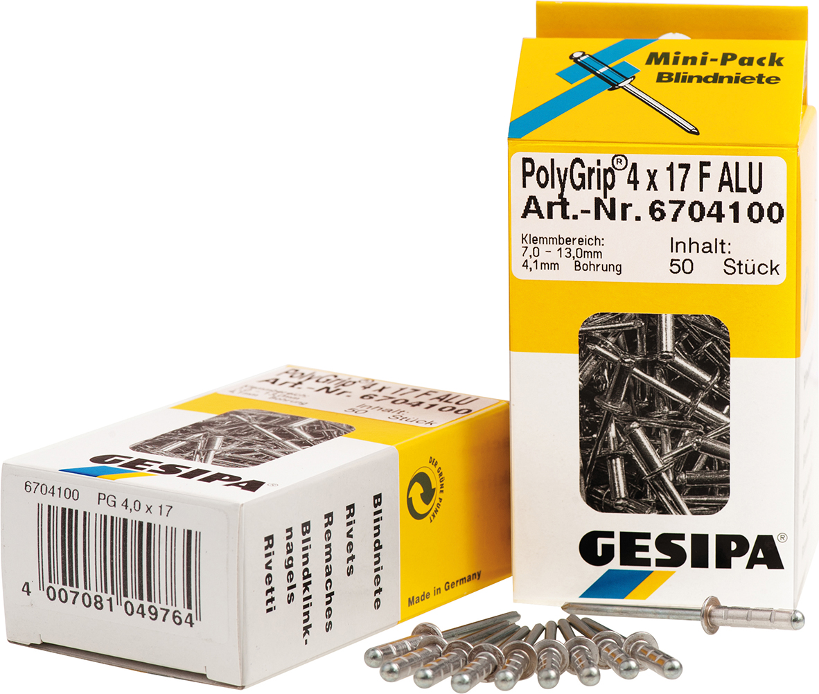 GESIPA Mini-Pack PolyGrip Alu/Stahl 4 8 x 10 K 16