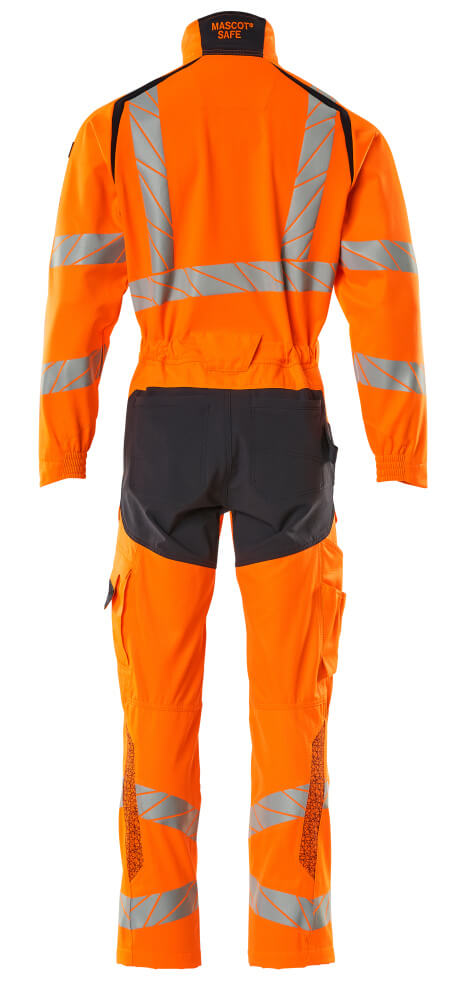 MASCOT ACCELERATE SAFE Overall mit Knietaschen hi-vis orange/schwarzblau M
