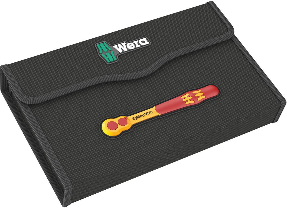 Wera 8100 SB VDE 1 Zyklop Knarrensatz isoliert Umschalthebel 3/8"-Antrieb metrisch 17-teilig