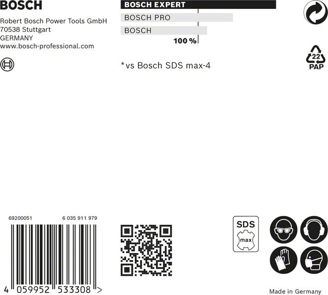 Bosch EXPERT Hammerbohrer SDS max-8X 32,0x720,0mm Bosch EXPERT Hammerbohrer SDS max-8X 32,0x720,0mm