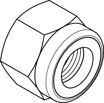 ISO7040 Edelstahl A2-70 br. Ring M 5 Sechskantmutter nichtmetallischem Klemmteil Kleinpack