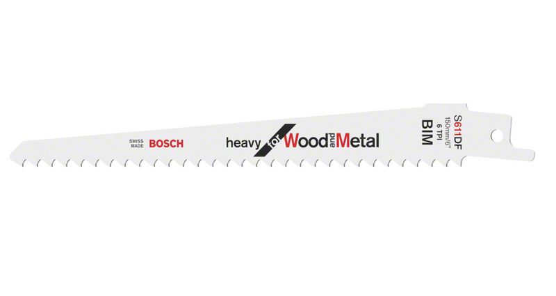 Bosch Säbelsägeblatt S 611 DF Wood+Metal L150mm (5 Stk.)