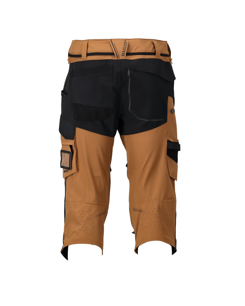 MASCOT CUSTOMIZED Dreiviertel-Hose mit Knietaschen nussbraun/schwarz 56