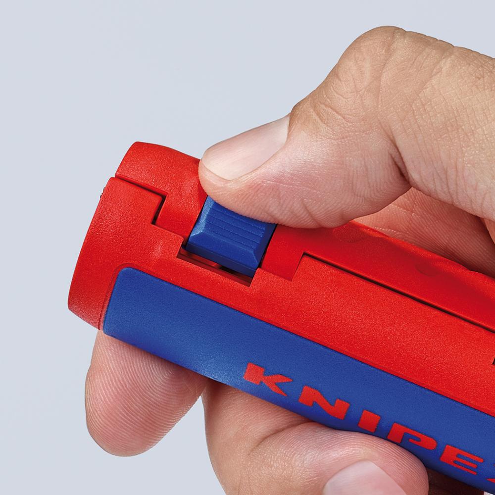 Knipex Wellenrohrschneider TwistCut mit Abisoliermesser