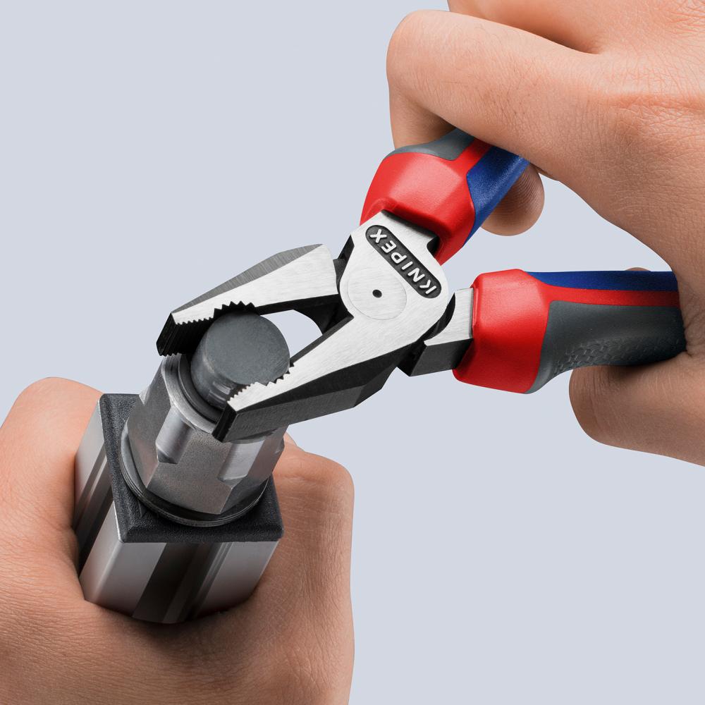 Knipex Kraft-Kombinationszange poliert mit Mehrkomponenten-Griffen 200mm