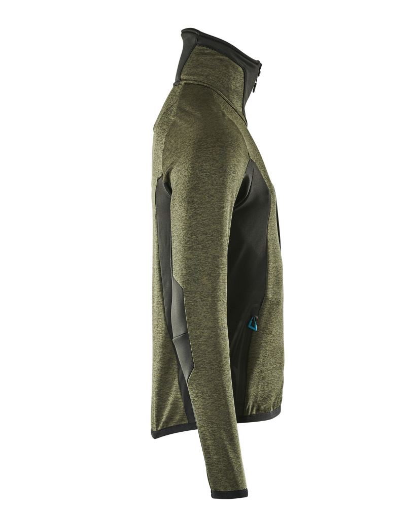 MASCOT ADVANCED Fleecepullover mit Reißverschluss moosgrün/schwarz 4XL