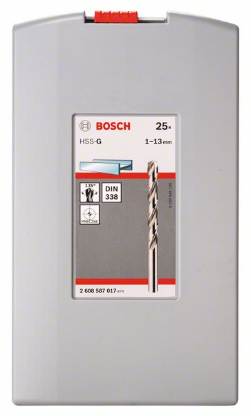 Bosch Metallbohrer-Set ProBox HSS-G (25 Stk.)