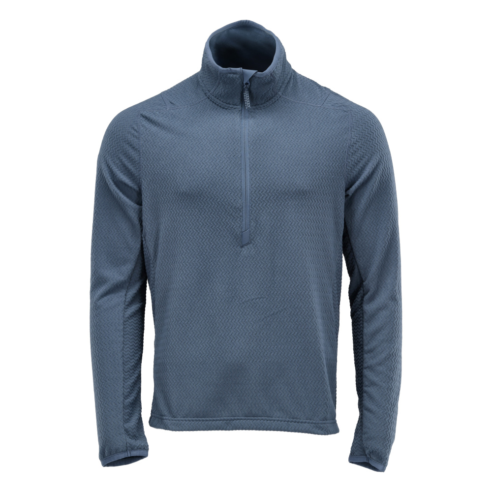 MASCOT CUSTOMIZED Microfleece Pullover mit kurzem Reißverschluss steinblau XXL