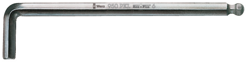 Wera 950 PKL Winkelschlüssel, metrisch, gestellverchromt, 6 x 180 mm
