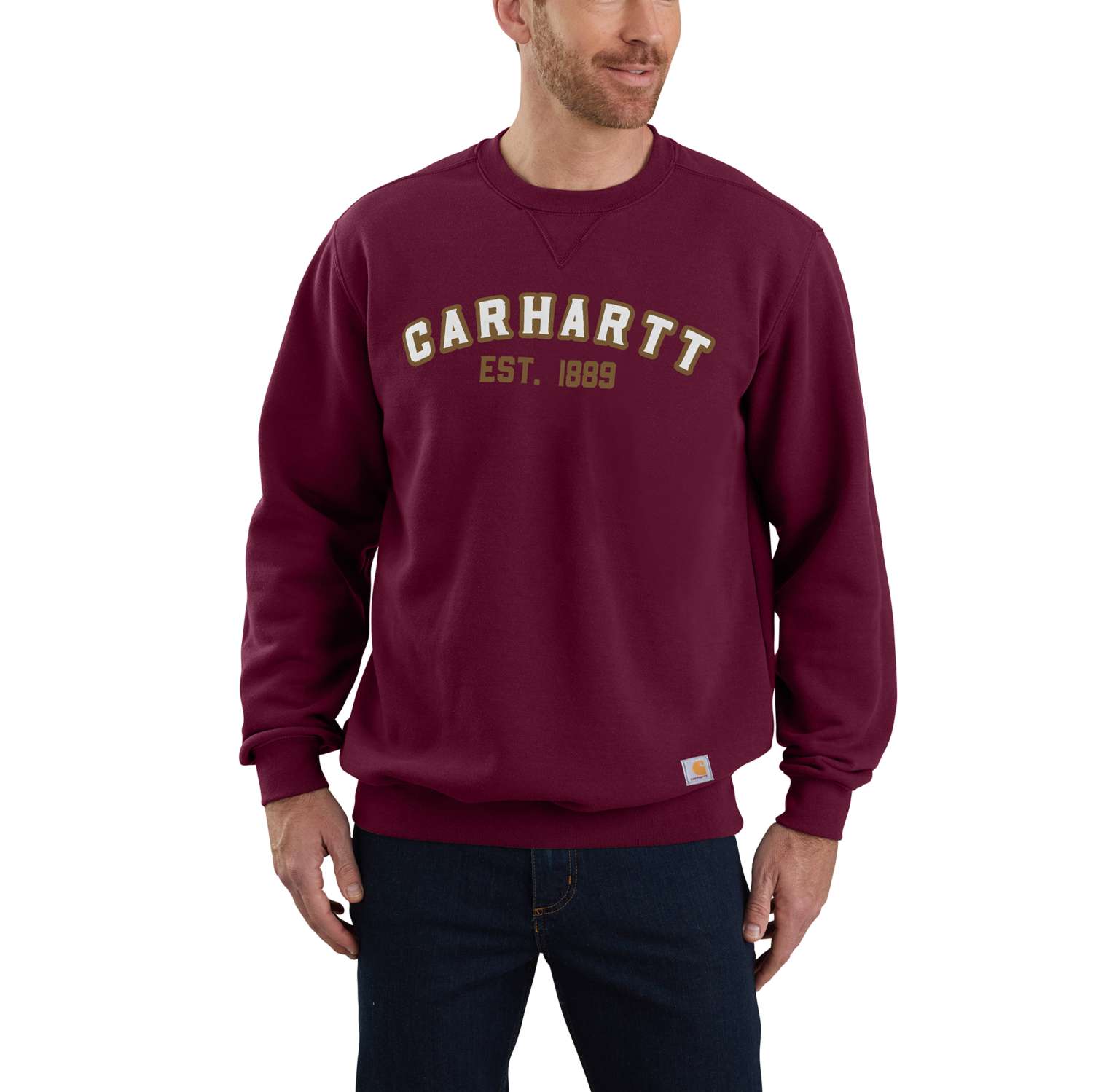 CARHARTT CREWNECK LOGO GRAPHIC Sweatshirt weinrot