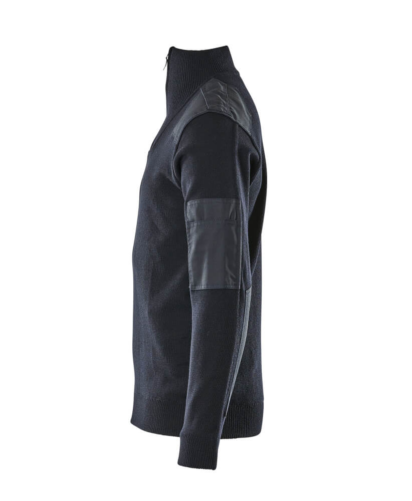 MASCOT Nanterre FRONTLINE Strickpullover mit kurzem Reißverschluss schwarzblau S