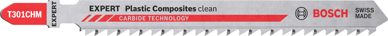 Bosch EXPERT ‘Plastic Composites Clean’ T 301 CHM Stichsägeblatt, 3 Stück