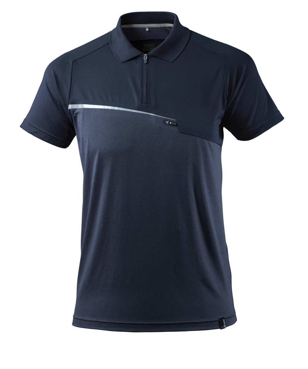 MASCOT ADVANCED Polo-Shirt mit Brusttasche schwarzblau 3XL