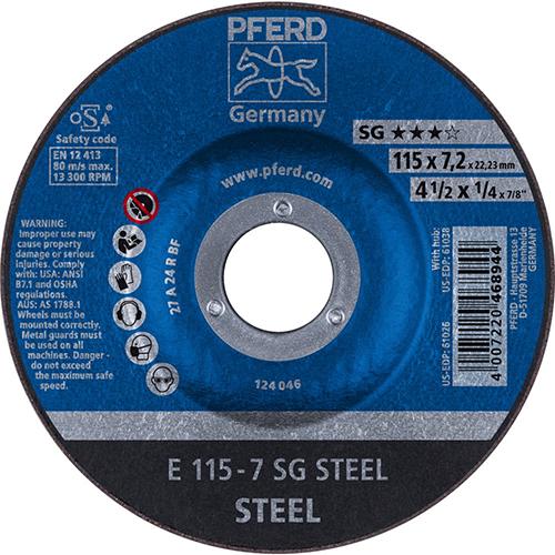Pferd Schruppscheibe gekröpft A24RSG 115x7mm