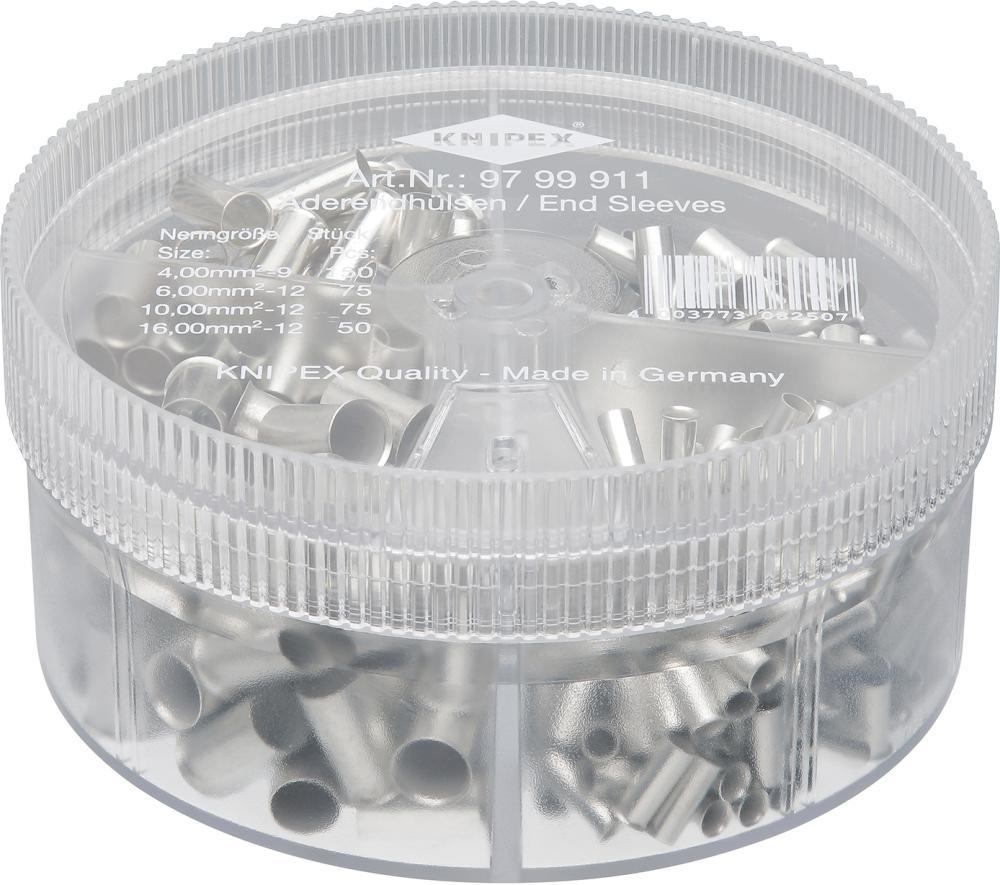 Knipex Aderendhülsen-Sortiment unisoliert 4-16mm²