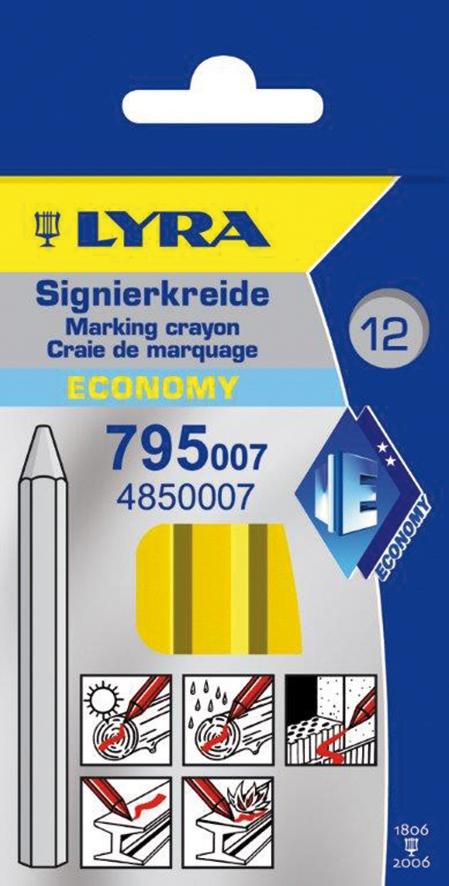 Lyra Signierkreide unpapiert Nr. 795 gelb (12 Stück)