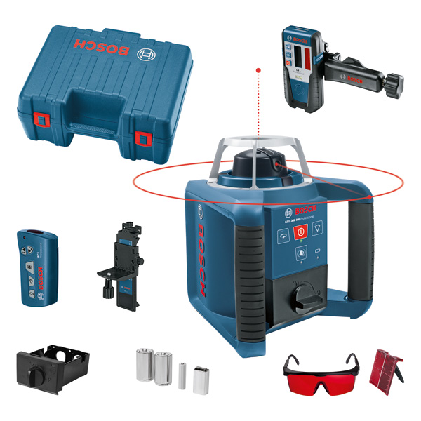 Bosch Rotationslaser GRL 300 HV, mit RC 1, WM 4 und LR 1