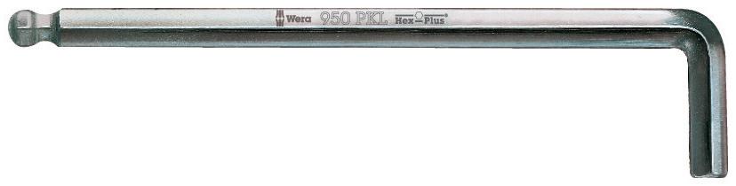 Wera Winkelschraubendreher vernickelt mit Kugelkopf 10mm