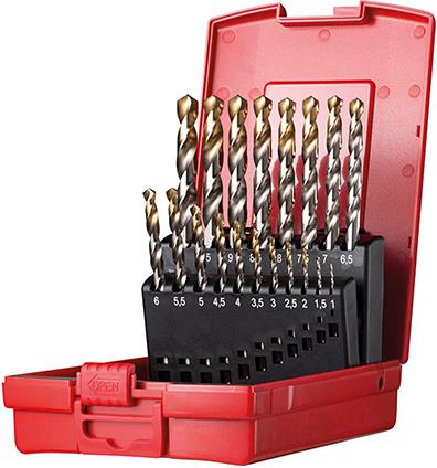 Dormer Spiralbohrer Set 1-10mm x0,5 in A002 in Box 118G Typ N 4xD 19tlg. Tin Tip A095201