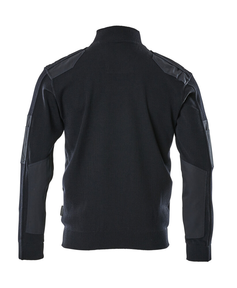 MASCOT Nanterre FRONTLINE Strickpullover mit kurzem Reißverschluss schwarzblau S