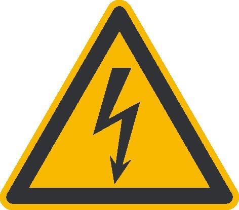Warnschild Folie SL 25 mm Warnung vor gefährlicher elektrischerSpannung 44 Stk.pro Bogen