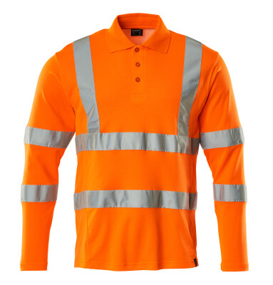 MASCOT SAFE CLASSIC Polo-Shirt, lange Ärmel hi-vis orange