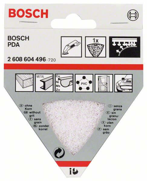 Bosch Schleifvlies Dreiecksschleifer ohne Korn, 93 mm, 199