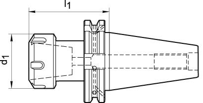 Fortis Spannzangenfutter DIN69871 ADB SK40 ER40 A160