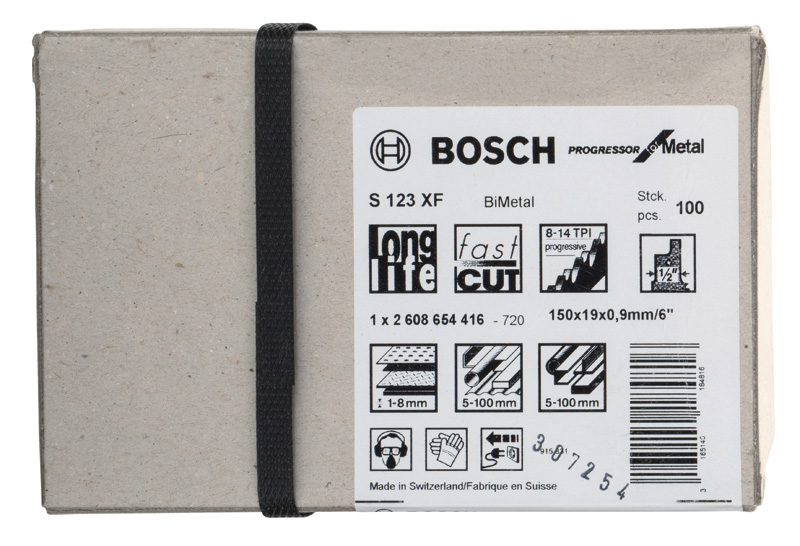 Bosch Säbelsägeblatt S 123 XF Progressor for Metal, 100er-Pack