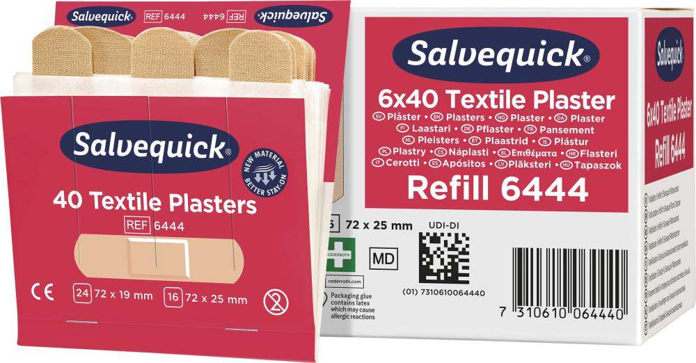 Cederroth Salvequick Nachfüllpack Textilpflaster 6x40 Stk.