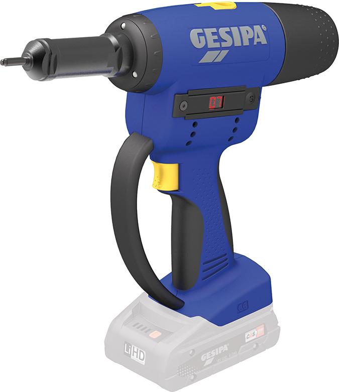 Gesipa Akku-Blindnietmutternsetzgerät soloFireBird Pro Gold, ohne Akku, ohne Ladegerät