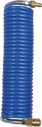 Riegler Spiralschlauch PA blau Kupplung und Stecker NW 7,2 8x6mm 7,5m