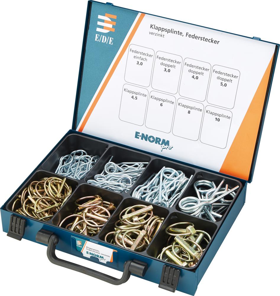 E-Norm Montagekoffer 24 Klappsplint Federstecker
