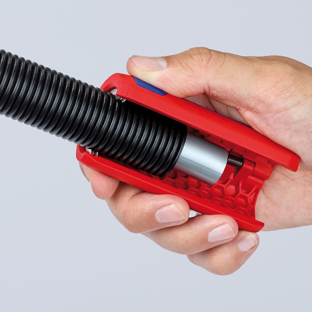 Knipex Wellenrohrschneider TwistCut mit Abisoliermesser